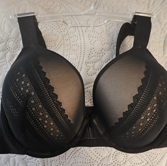 New Spanx Bra-llelujah Illusion Lace Full Coverage Back Closure Bra Black - Picture 3 of 3
